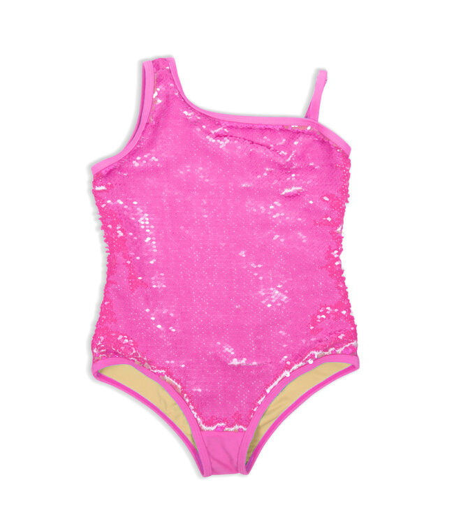 Hot Pink One Shoulder Swimsuit