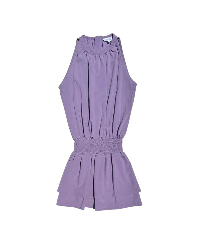 Pleat. Wells Dress Purple