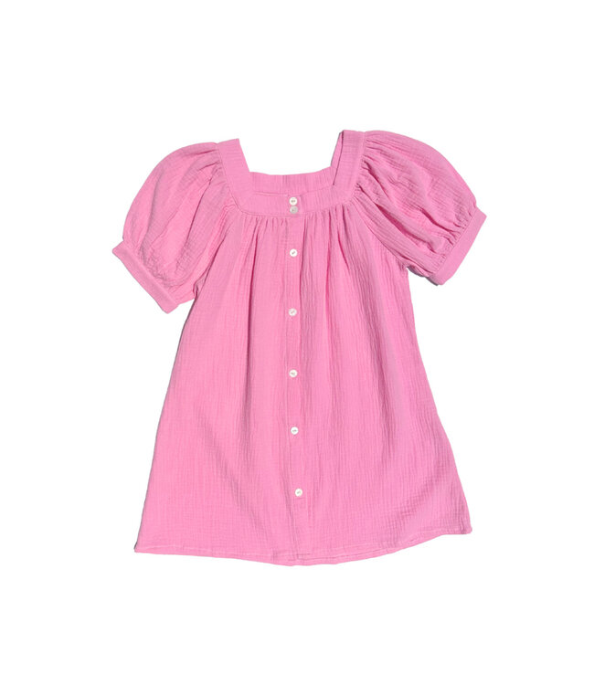 Pleat. Marie Dress Pink Gauze