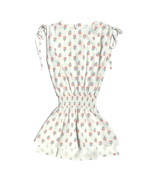 Helen Dress White Block Print