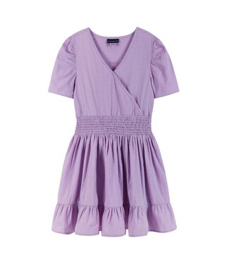 Purple S/S Purple Dress w/Smocking