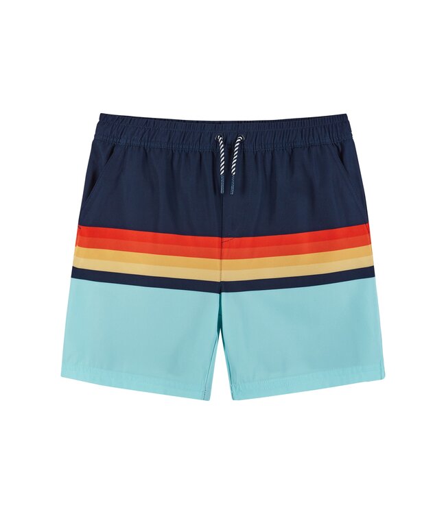 Red Striped Stretch Lined Boardshort