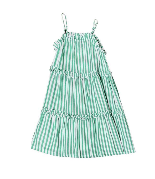 Green/White Stripe Dress