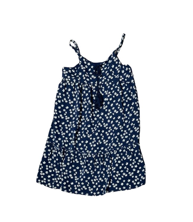 Navy Floral Dress w/Tassel