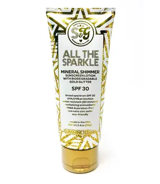 All the Sparkle Glittery Sunscreen