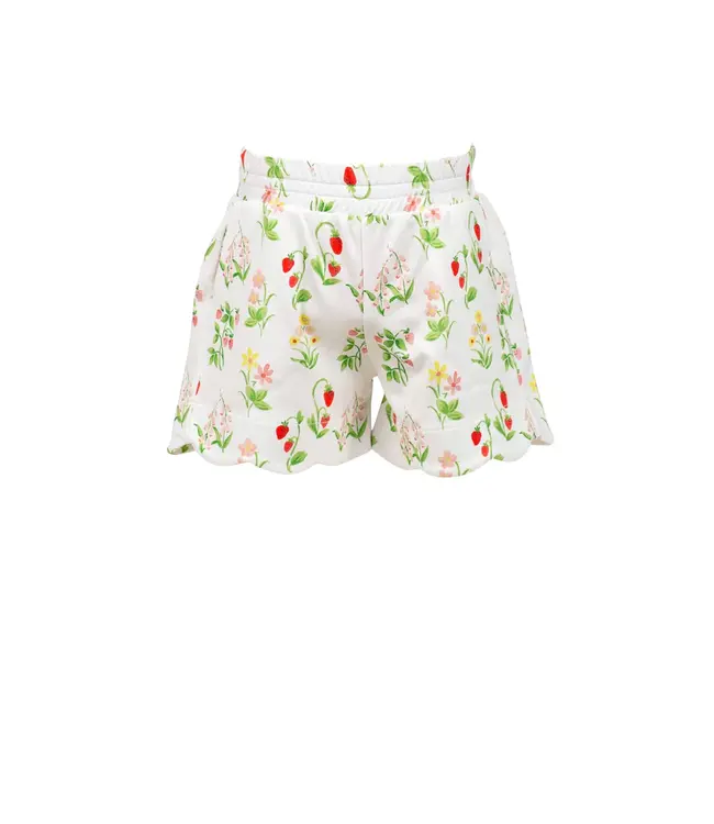 the proper peony Berry Scallop Shorts