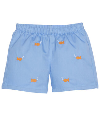 Embroidered Basic Short-Goldfish