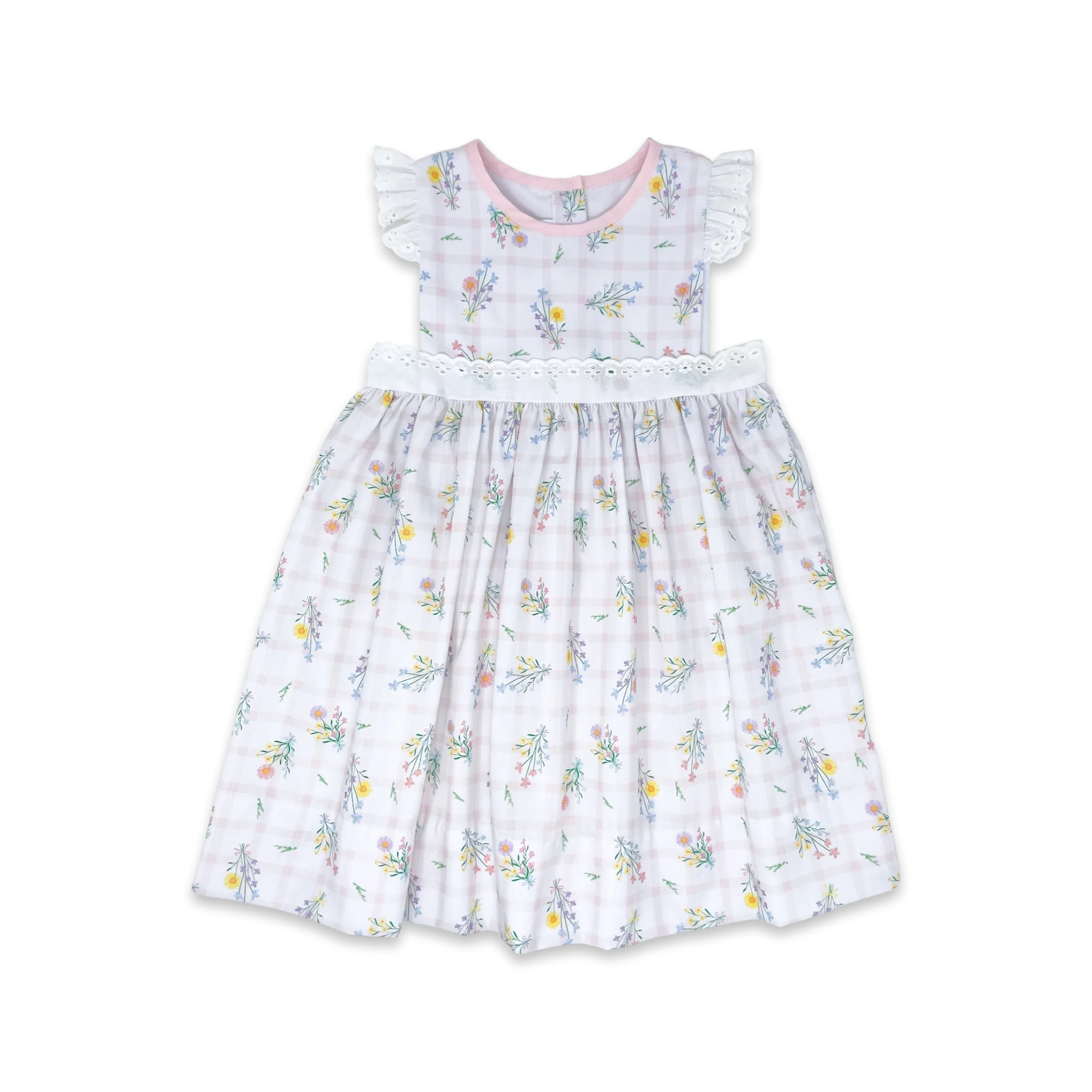 Pinafore Dress Wilmington Wildflower Windwpane Polliwogs Children's