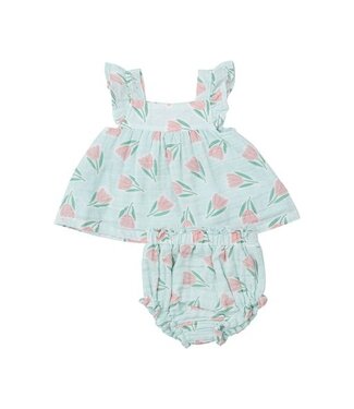 Tulips Butterfly Sleeve Pinafore w/DC