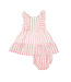 Pink Stripe Picot Edged Dress & DC