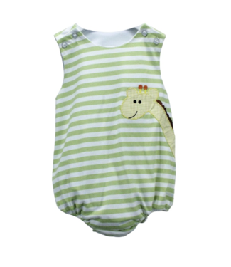 Alex & Nicole Light Green Stripe Giraffe Bubble