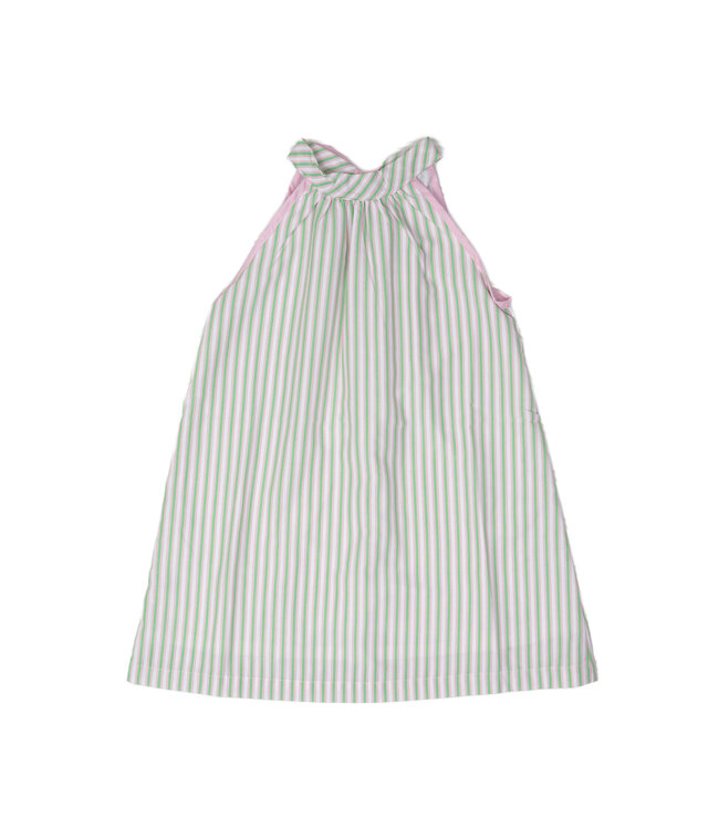 Pink/Green Stripe Jewel Dress