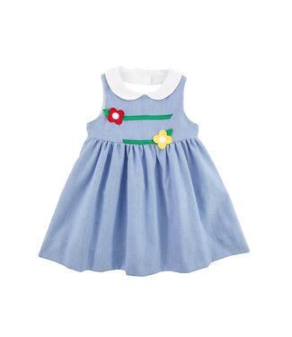 Junior Cord Dress  w/ Flowers