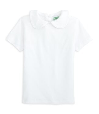 THE Basics White S/S Peter Pan Collar Shirt-Girls