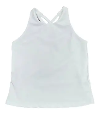 Be Elizabeth White Cross Back Athletic Top