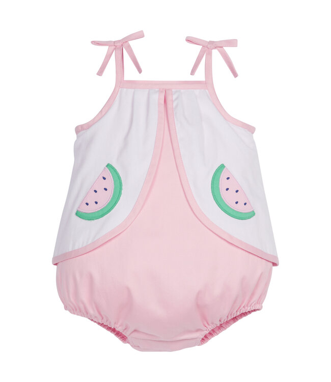 Little English One in a Melon Watermelon Sadie Sunsuit