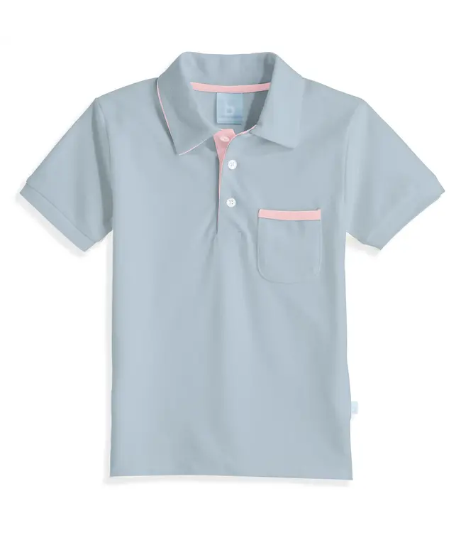 bella bliss Moody Blue w/Pink Pique Ward Polo