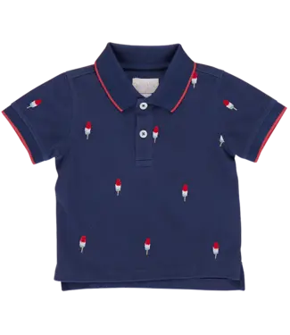 Navy Rocket Pop Embroidery Alec Shirt