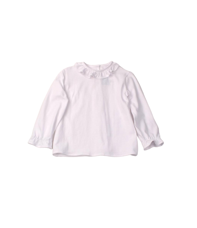 Funtasia Too White Ruffle Collar Knit Blouse