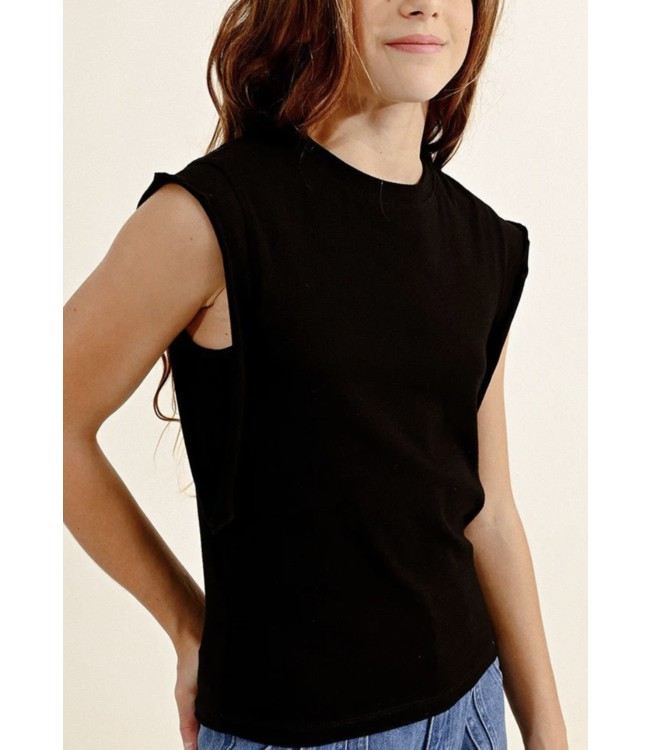 Molly Bracken Black Knitted Tee