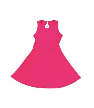 Hot Pink Cutout Back Sleeveless Dress