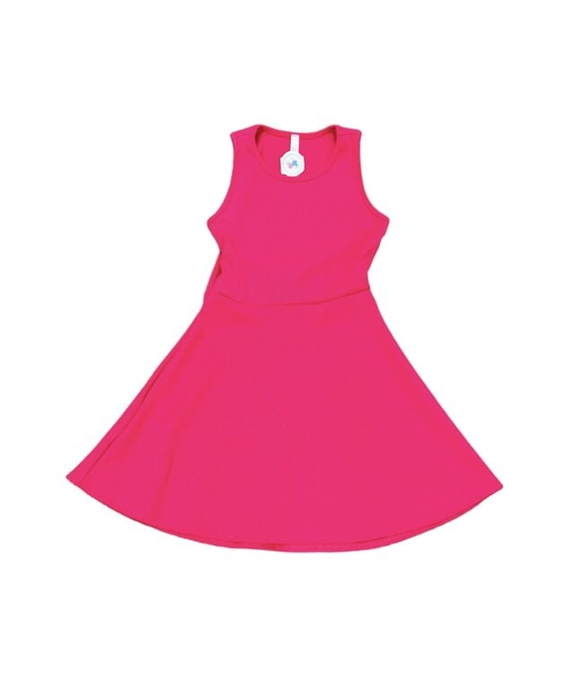 Good Girl Hot Pink Cutout Back Sleeveless Dress