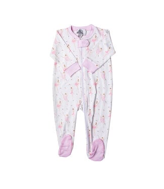 the proper peony Ballerinas Footed Zipper PJ