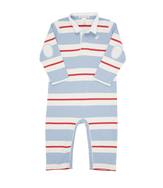 Beaufort Bonnet Blue/Red Rugby Sir Proper Romper