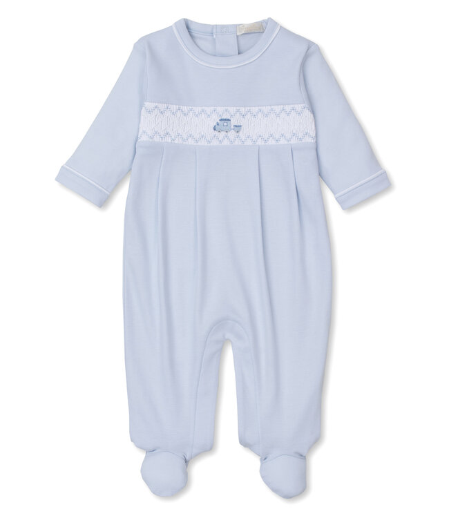 Kissy Kissy Lt. Blue CLB Fall Medley 24 Footie w/Hand Smock