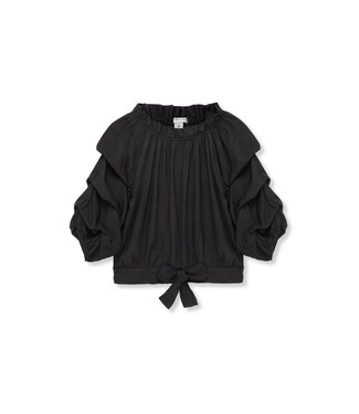 Habitual Black Joyce Gathered Top