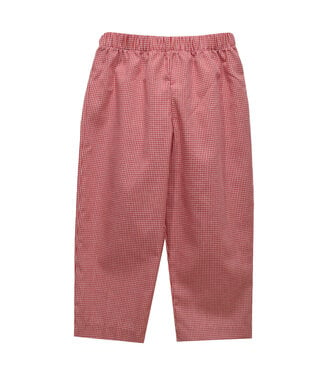 vive la fete Red Cardinal Gingham Boys Pull on Pants