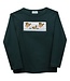 vive la fete Mallards Duck Smocked Hunter Green Knit L/S Tee