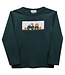 vive la fete Tractor w/Pumpkins Smocked Hunter Green L/S Tee