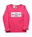 vive la fete Castle Smocked Fuchsia Knit Ruffle L/S Tee