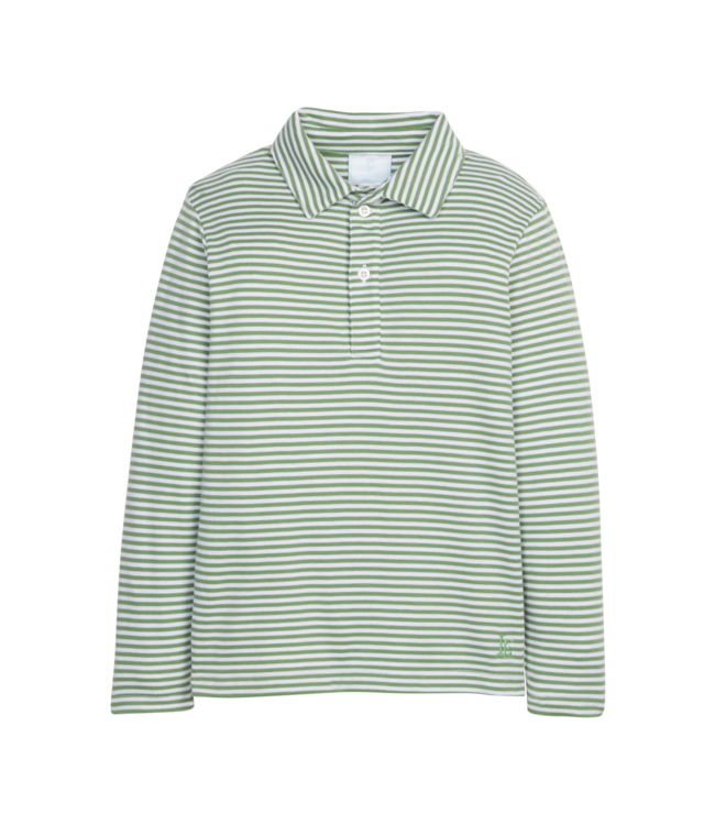 Little English Watercress Stripe L/S Polo