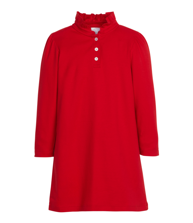 Little English Red L/S Hastings Polo Dress