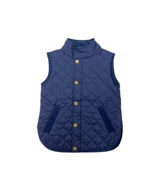 Little English Navy Classic Quilted Vest