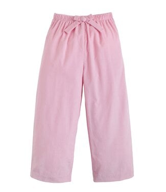 Little English Light Pink Corduroy Bow Pant