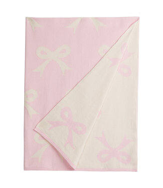 Little English Pink Bow Nursery Blanket