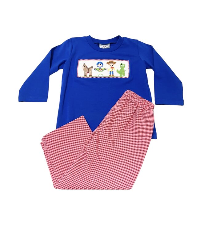 Three Sisters Toy Time Smocked Boys Pant Set