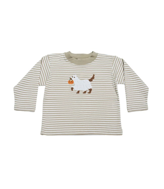 Luigi Sand/White Stripe Tee-Dog as Ghost