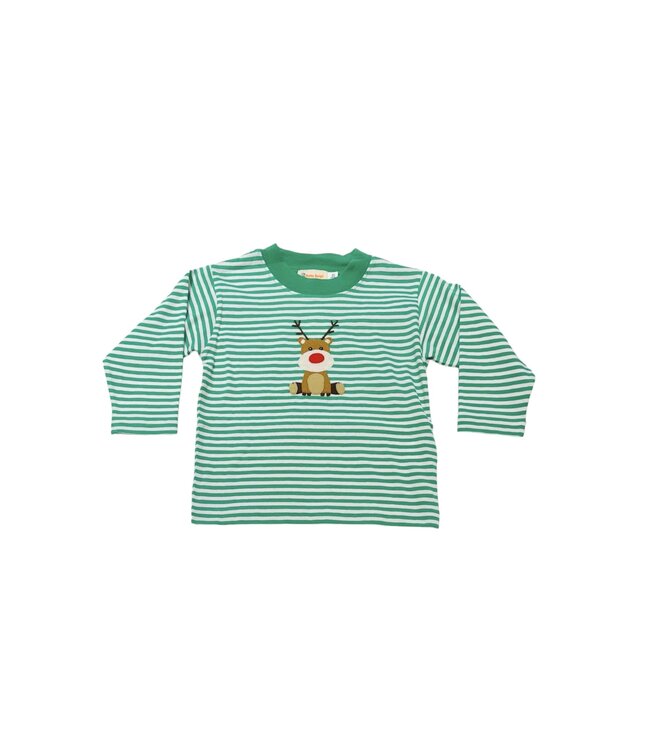 Luigi Green/White Stripe  Rudolph Sitting L/S Tee