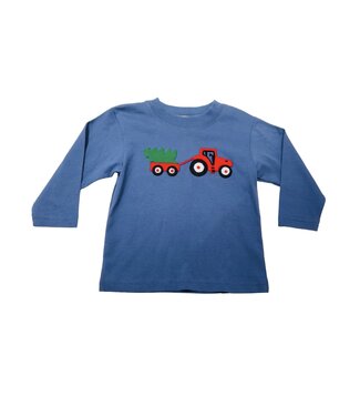 Luigi Tree in Wagon/Tractor Blue L/S Tee