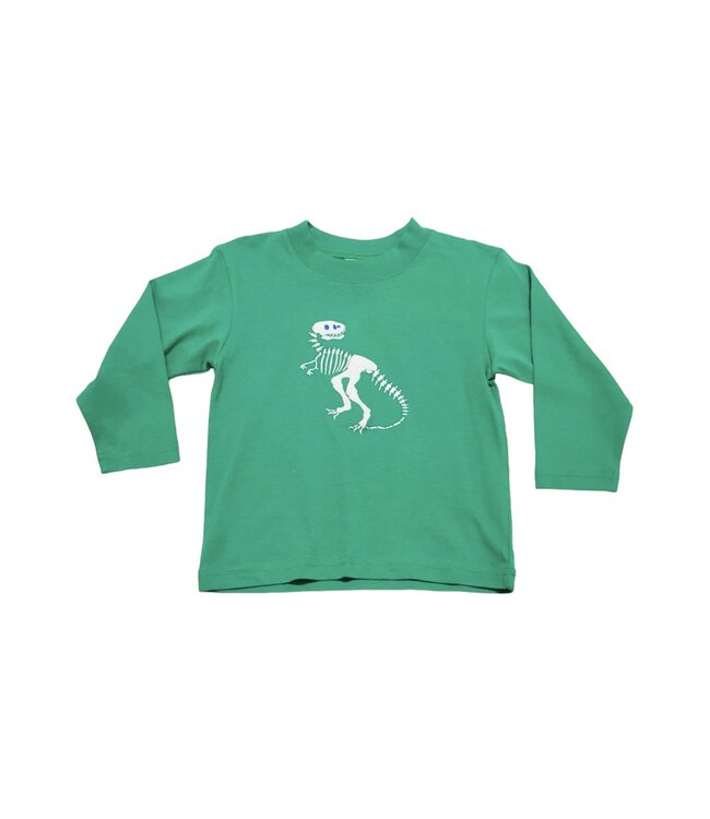 Luigi Green T Rex Skeleton L/S Tee