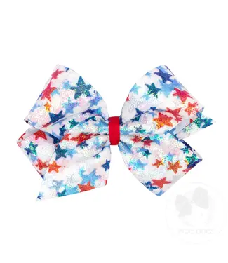 Wee Ones King Sequin Star Print Bow