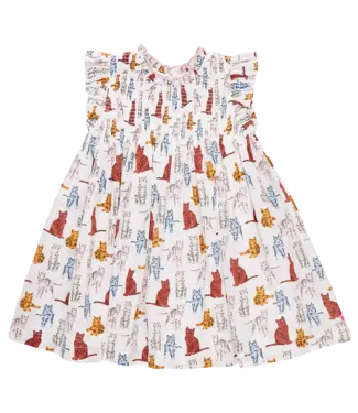 Pink Chicken Tabby Cats Stevie Dress