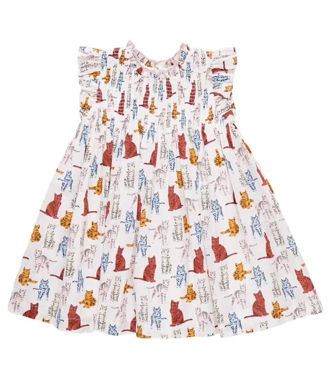 Pink Chicken Tabby Cats Stevie Dress