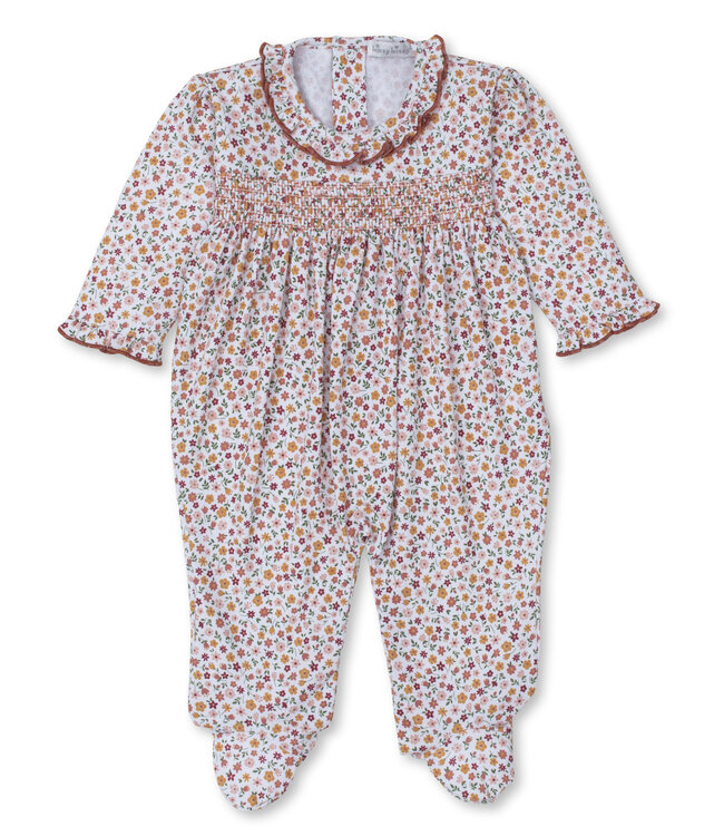 Kissy Kissy Autumn Blossoms Smocked Footie