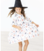 Mila & Rose Peek a Boo 3/4 Sleeve Pocket Twirl Dress