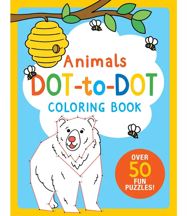 Peter Pauper Press Animals Dot-To-Dot Coloring Book